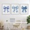 Stupell Industries Vintage Toile Pattern Bows 3pc Framed Giclee Set, design by Lettered and Lined